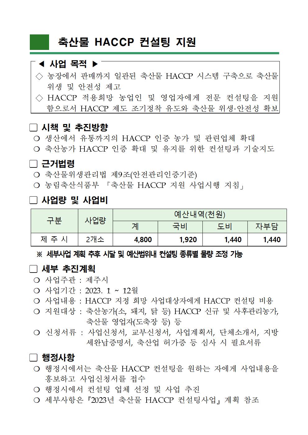 2023년 축산물 HACCP 컨설팅 지원사업 대상자 모집 재공고(3차)003