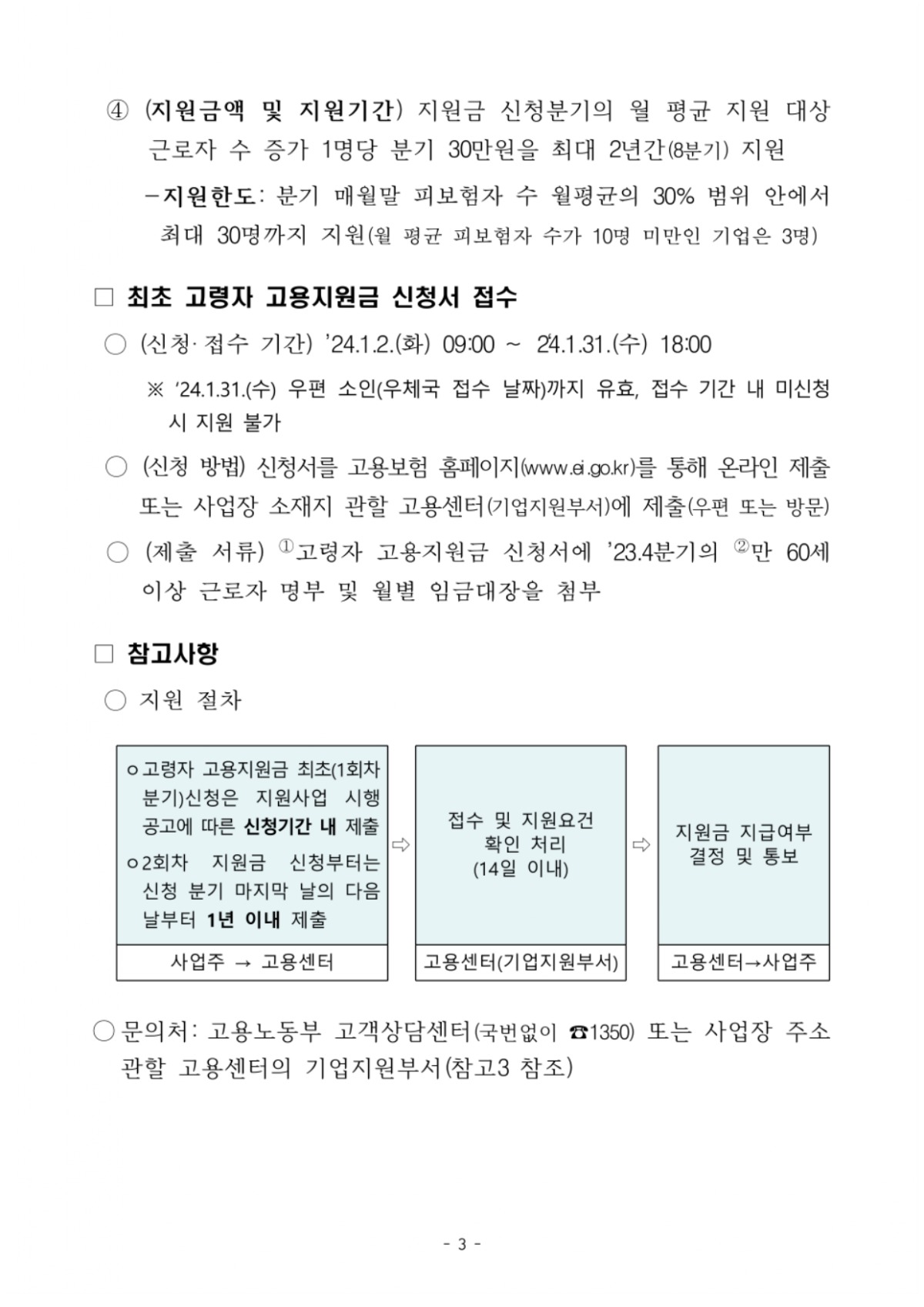 2023년 4분기 (최초)고령자 고용지원금 접수 공고_page-0003