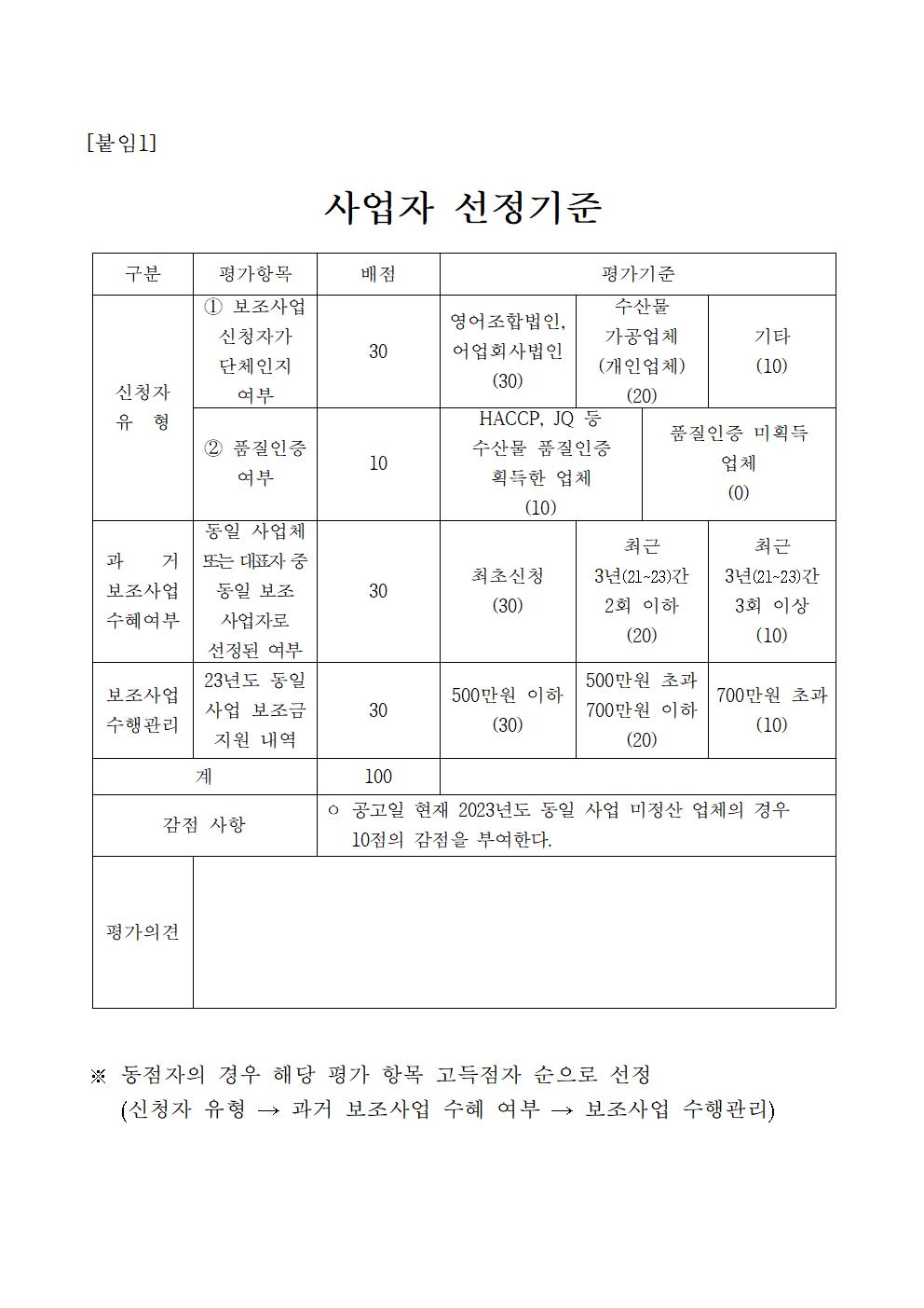 2024 수산물 포장지 지원 사업 대상자 모집 공고문005