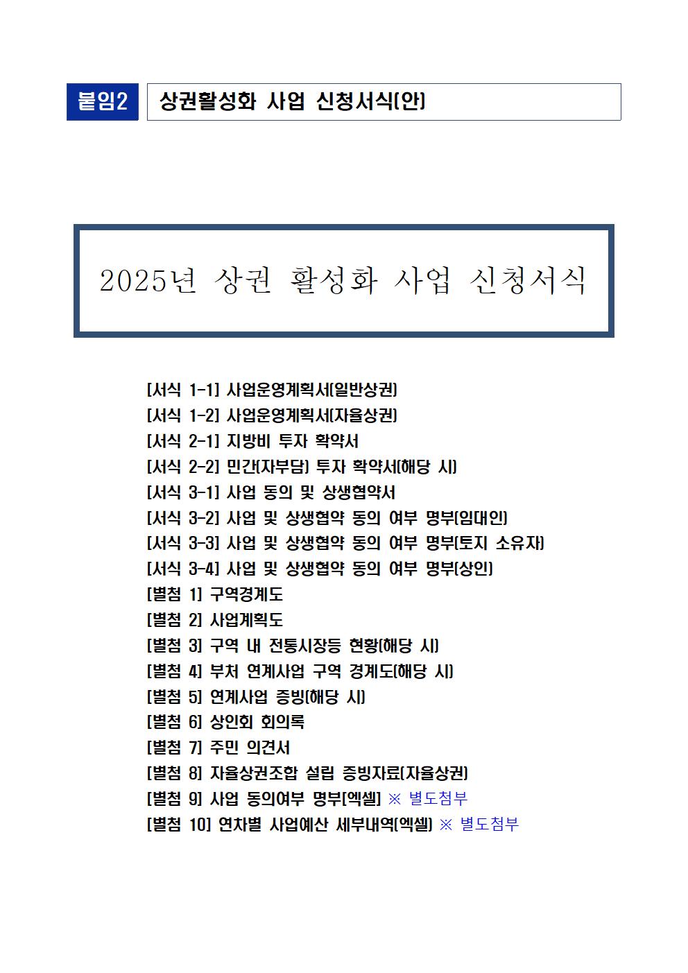 2025년 상권활성화사업 대상지 모집 공고007